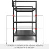 4 Tier Adjustable Metal Microwave Oven Stand
