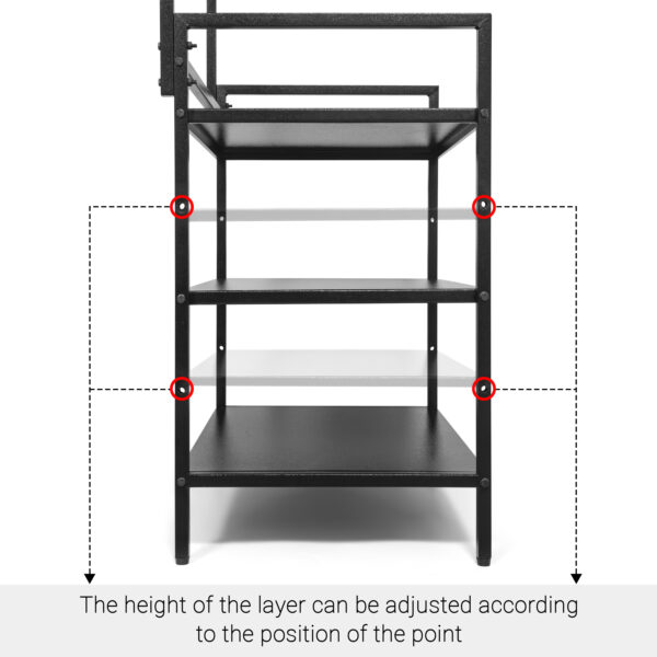 4 Tier Adjustable Metal Microwave Oven Stand