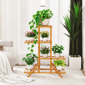 4-Tier Bamboo Wooden Plant Stand