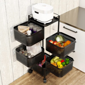 360° Revolving Kitchen Storage Trolley