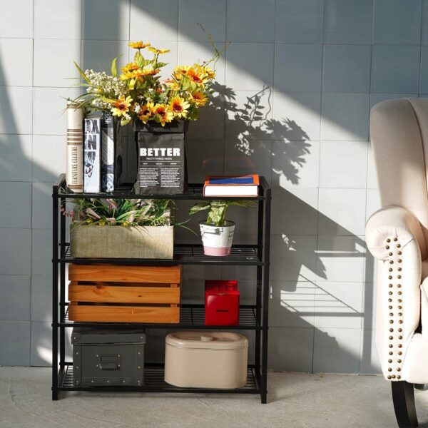 4 Tier Metal Adjustable Shoe Rack
