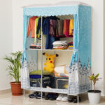 4-Tier Shelf Stainless Steel Portable Wardrobe