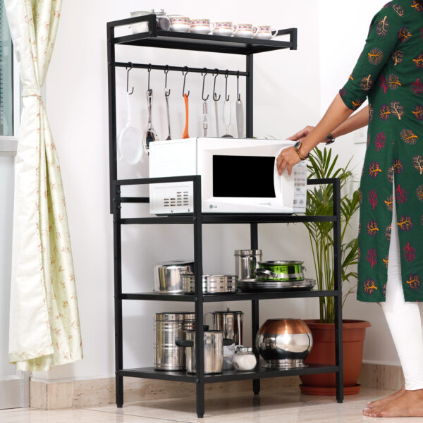 4 Tier Adjustable Metal Microwave Oven Stand