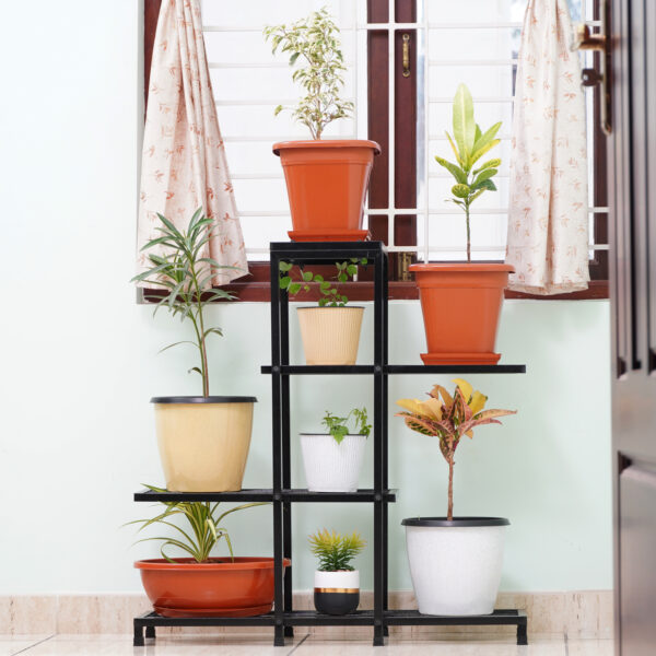 Metal 4 Tier Plant Stand For Balcony & Indoor