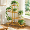 4-Tier Bamboo Wooden Plant Stand