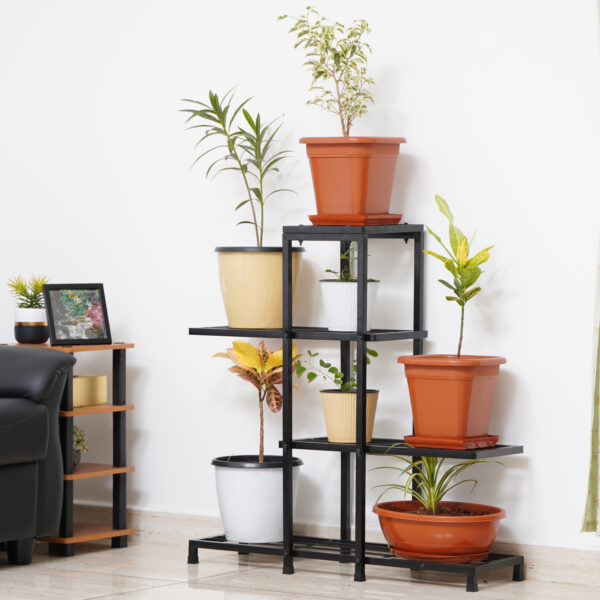 Metal 4 Tier Plant Stand For Balcony & Indoor