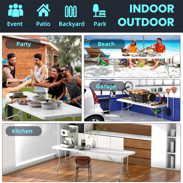 8 Ft Plastic Folding Table