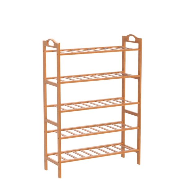 5-Tier Bamboo Wooden Shoe Rack