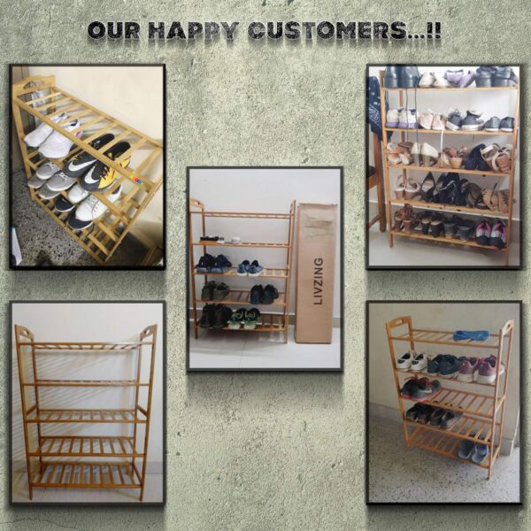 5-Tier Bamboo Wooden Shoe Rack