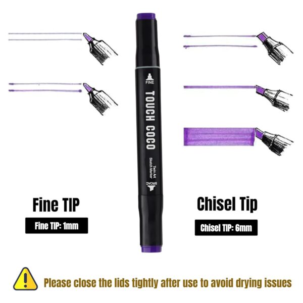 Dual Tip Art Markers 24 Colors