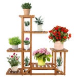 6 Tier Bamboo Wooden Planter Stand