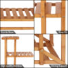 6 Tier Wooden Bamboo Plant Pot Stand