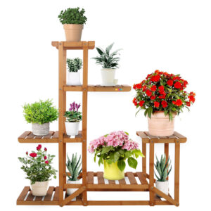 6 Tier Bamboo Wooden Planter Stand