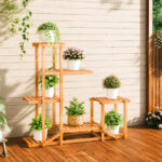 6 Tier Wooden Bamboo Plant Pot Stand