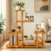 6 Tier Wooden Bamboo Plant Pot Stand