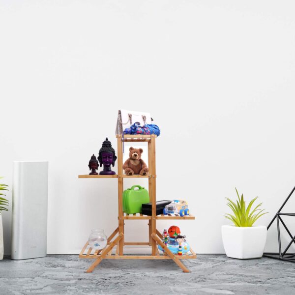 4-Tier Bamboo Wooden Plant Stand