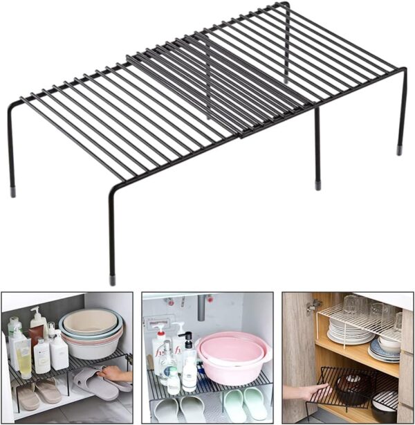 Extendable Dish Rack Black