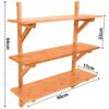 Bamboo Floating Wall Mount Display