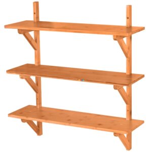Bamboo Floating Wall Mount Display