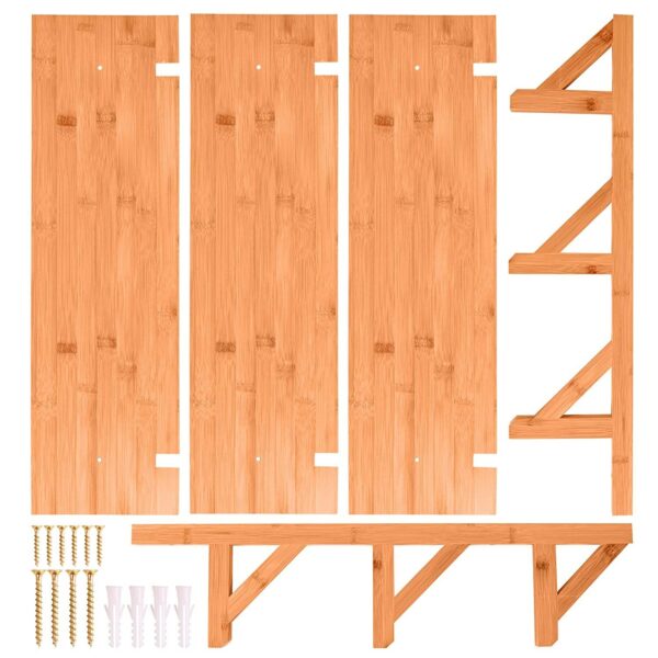 Bamboo Floating Wall Mount Display
