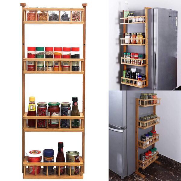 4 Tier Bamboo Wooden Hanging Shelf