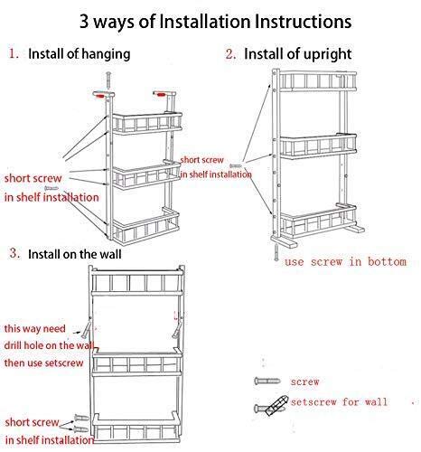 4 Tier Bamboo Wooden Hanging Shelf
