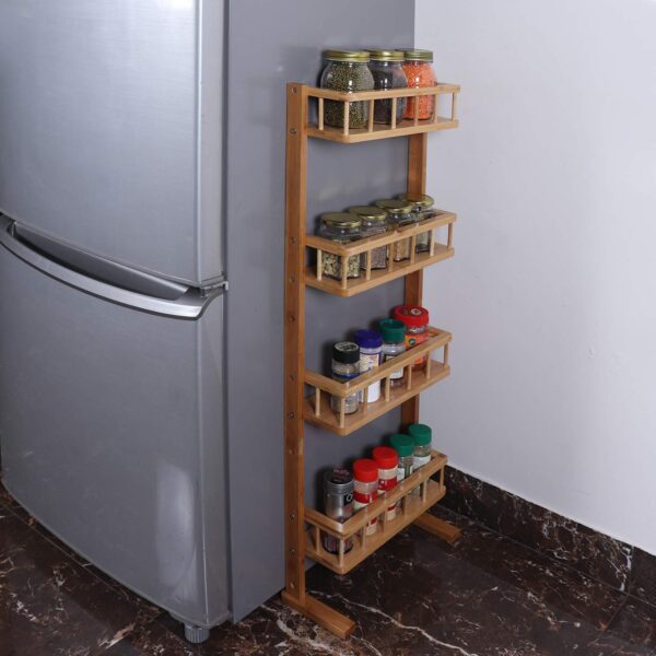 4 Tier Bamboo Wooden Hanging Shelf