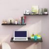 Wood Wall Mounted Round Corner Folding Wall Study Table