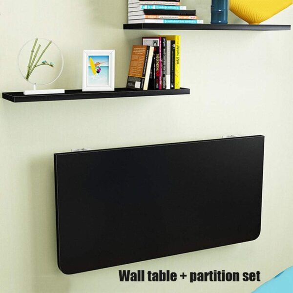 Wood Wall Mounted Round Corner Folding Wall Study Table