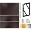 Wood Wall Mounted Round Corner Folding Wall Study Table