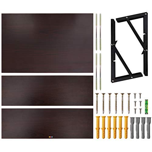 Wood Wall Mounted Round Corner Folding Wall Study Table