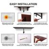 Wood Wall Mounted Round Corner Folding Wall Study Table