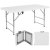 4 Ft Height Adjustable Plastic Folding Picnic Table