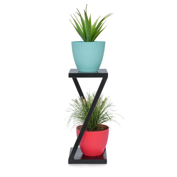 2 Tier Metal Stylish Z Shape X Shape Planters Stand