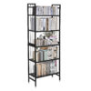6 Tier Metal Height Adjustable Bookshelf