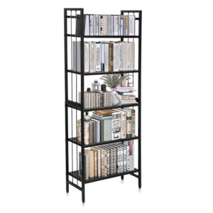 6 Tier Metal Height Adjustable Bookshelf