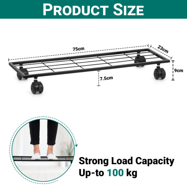 29 Inch Metal Plant Stand with Wheels