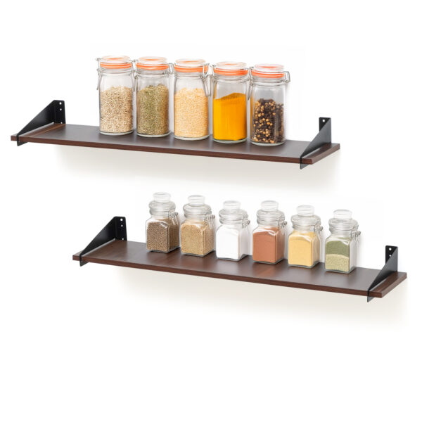2 Pcs 3 Feet Wood Wall Shelf