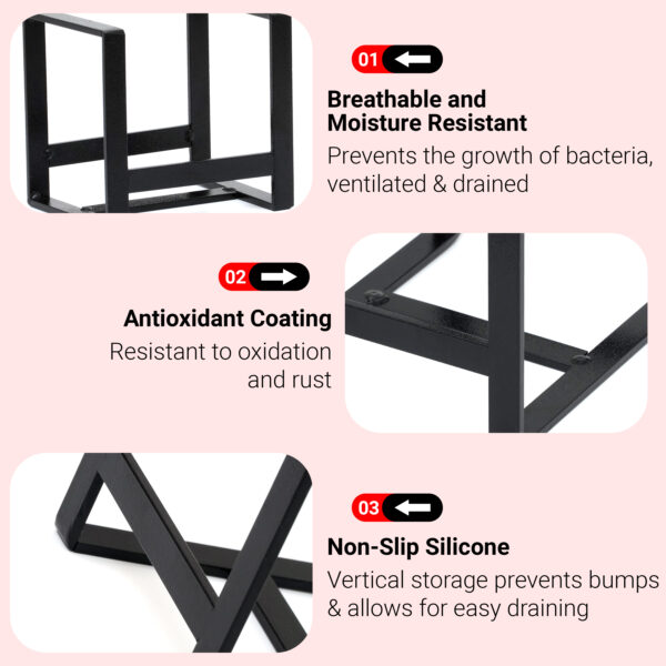 2Pcs Metal Plate Dish Organizer