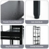 6 Tier Metal Height Adjustable Bookshelf