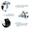 10mm Threaded Heavy Duty Caster Wheels 360°