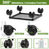 10 Inch Metal Plant Stand with Lockable & unlockable Wheels