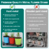 29 Inch Metal Plant Stand with Wheels