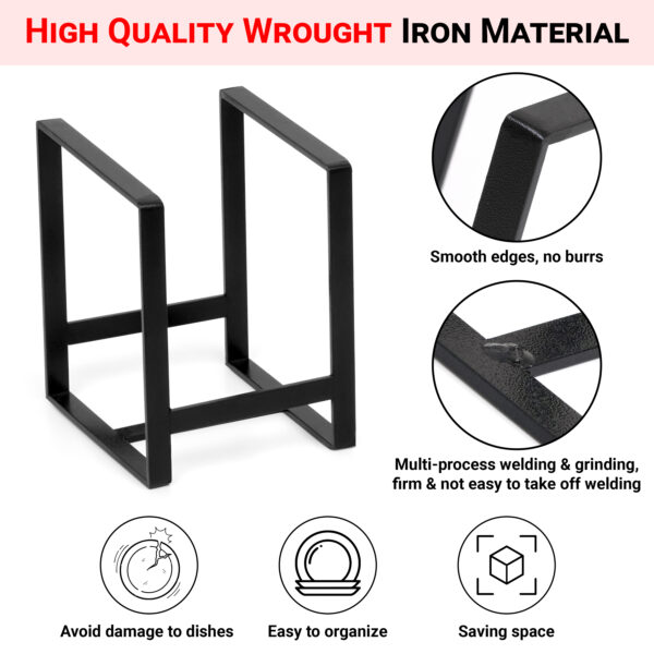 2Pcs Metal Plate Dish Organizer