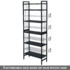 6 Tier Metal Height Adjustable Bookshelf