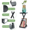 2 Tier Metal Stylish Z Shape X Shape Planters Stand