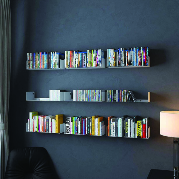 24-Inches Heavy Metal Book Shelf-White