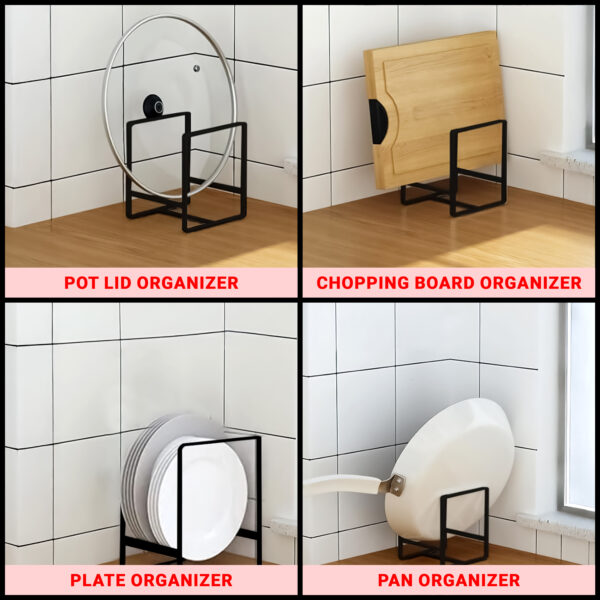 2Pcs Metal Plate Dish Organizer