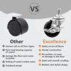 10mm Threaded Heavy Duty Caster Wheels 360°