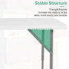 4 Ft Height Adjustable Plastic Folding Picnic Table